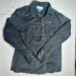 Columbia Gray Corduroy Button Up Shirt Jacket Women’s M